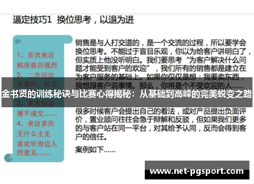金书贤的训练秘诀与比赛心得揭秘：从基础到高峰的完美蜕变之路